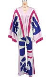 V Neck Long Sleeve Flare Sleeve Pants Suit XHXF-8718