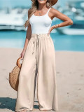Solid Color Loose Wide Leg Pants GCNF-5799