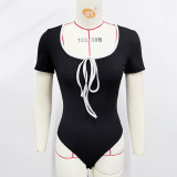 U Neck Sexy Short Sleeve Bodysuit GZJF-ZJ12013