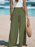 Solid Color Loose Wide Leg Pants GCNF-5799
