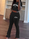 Print Short Sleeve T Shirt Pants 2 Piece Set GCNF-8787