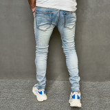 Men's Casual Holes Slim Tight Jeans GWBM-706-1