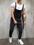 Men's Fashion Denim Slim Sling Jumpsuit GWBM-731