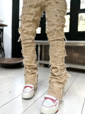 Men's Solid Color Slim Micro Flare Jeans GBBF-246