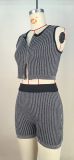 Knits Sleeveless Tops Shorts 2 Piece Set MDF-5514