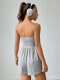 Solid Color Wrap Chest Romper BS-1404