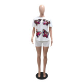 Sequin PatchworkTops Casual Short 2 Piece Set CYA-901818
