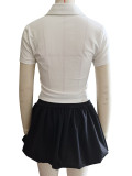 Letter Print Lace Two Piece Skirts Set YS-2502
