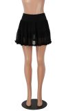 Solid Color Mesh Half Body Skirt GXYF-0464