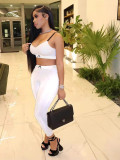 Solid Color Sling Vest And Pants 2 Piece Set GFCF-1353