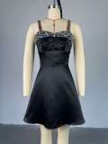 Fashion Sequin Patchwork Sling Mini Dress GCNE-HK7892