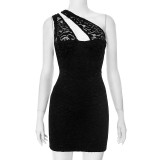 Irregular Hollow Out Lace Mini Dress GDSF-J25DS019