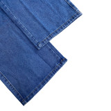 Multi-pocket Gradient Color Loose Jeans LSD-2411