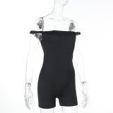 Fashion Solid Color Sling Romper FL-YL25036DGO