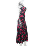 Sexy Square Neck Print Long Dress FL-JY25057MHO