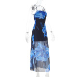 Beach Vacation Print Slng Maxi Dress FL-WQ25038PFO