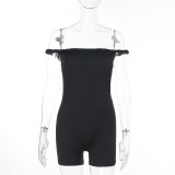 Fashion Solid Color Sling Romper FL-YL25036DGO