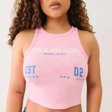 Letter Print Sleeveless Tank Tops GMJL-XX706