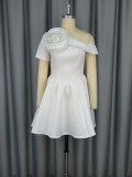 Solid Color Off Shoulder Mini Dress GKEN-041243
