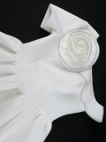 Solid Color Off Shoulder Mini Dress GKEN-041243