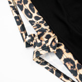Contrast Color Print Two Piece Short Set GDSF-D25ST131