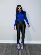 Solid Color Zipper Sport Pants QXLB-10135