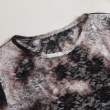 Long Sleeve Print Lace Tops GFRT-041742TBG