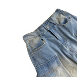 Fashion Multi-pockets Straight Jeans LSD-2447