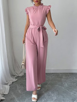 Lace Short Sleeve Corseted  Jumpsuit  GZEY-D2226002