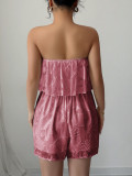 Solid Color Wrap Chest Slim Romper GZEY-D2326004