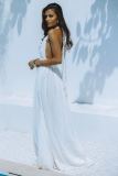 Solid Color Backless Tie Up Maxi Dress GSNU-8046