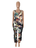 Colorful Printed Tassel Lace Jumpsuit SHD-9781