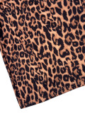 Leopard Print Bubble Sleeve Mini Dress YH-6017
