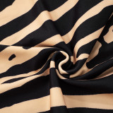 Sexy Zebra Printed Backless Mini Dress GSZM-C25DS089