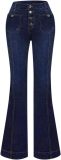 Vintage Patchwork Denim Flared Jeans GMYT-13366