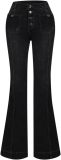 Vintage Patchwork Denim Flared Jeans GMYT-13366