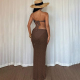 Sexy Lace Wrap Chest Two Piece Skirts Set XEF-K25S70537