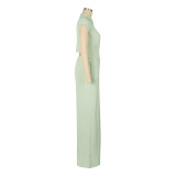 Sleeveless Lapel Straight Jumpsuit AIL-323