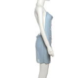 3D Droplet-embellished Mini Dress GSLF-K25D72639