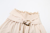 Solid Color Slash Shoulder Two Piece Skirts Set GSLF-K25S73038