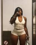 Sleeveless Hot Drill Two Piece Shorts Set QXTF-83043