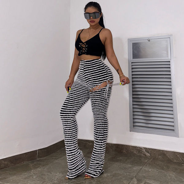Fashion Stripe Micro Flare Pants GDYF-10786