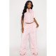Sport Zipper Tops Wide Leg Pants Loose Suit ASL-6795