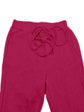 Solid Color Short Sleeve Shirt Pants Suit ZDF-33110