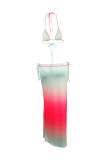 Gradient Color Sexy Bikini Three Piece Swimsuit YWXS-K25L115