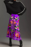 Casual Printed Vintage Half Body Skirt SHD-9705