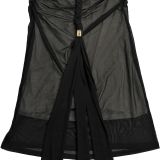 Mesh Pleated Off Shoulder Maxi Dress BY-7406