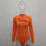 Solid Color Long Sleeve Bodysuit JHYB-9024