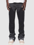 Men's Appliqued Stacked Flare Jeans XCFF-661
