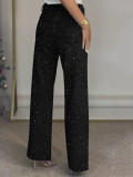 Plus Size Rhinestone Washed Straight Jeans OD-8751